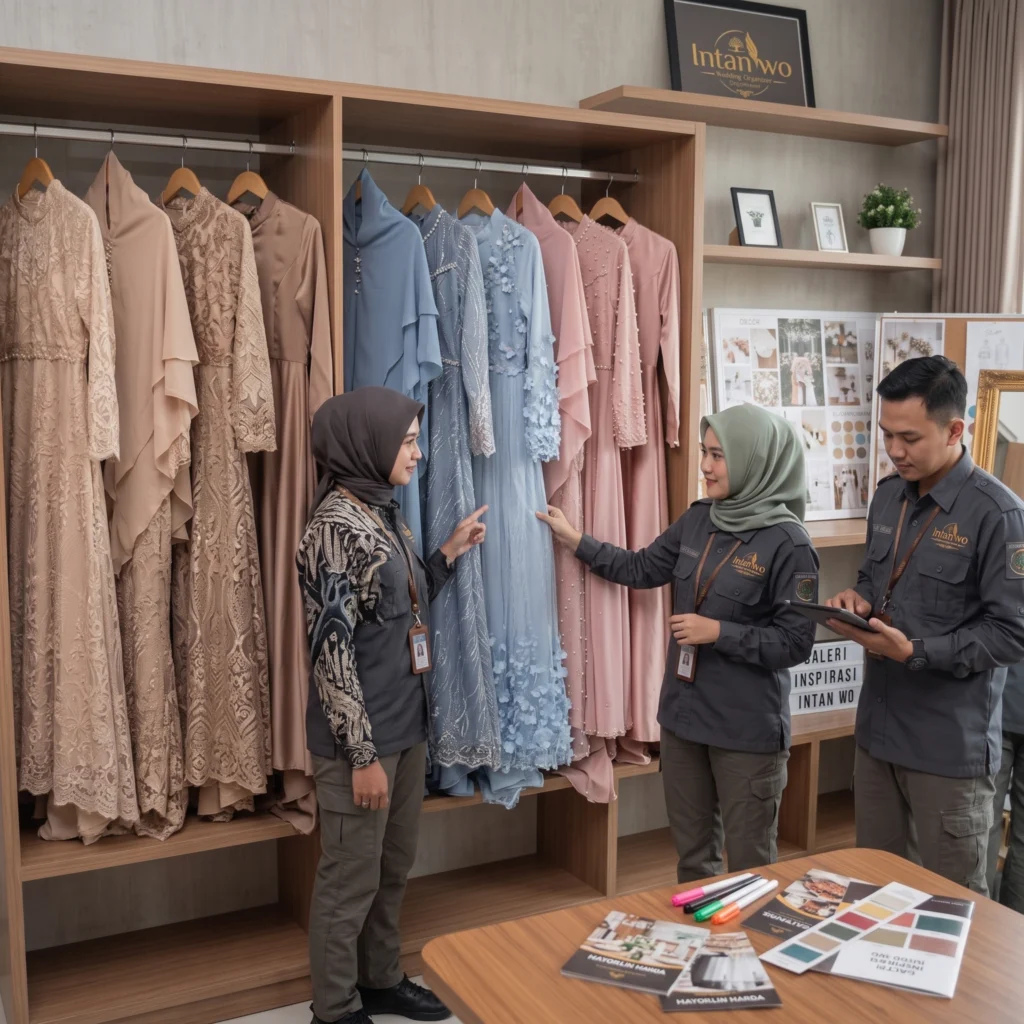 koleksi gaun pengantin muslimah modern dari intan wo